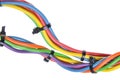 Electrical wires with cable ties