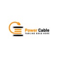 Electrical wiring or connector cable logo