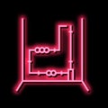 electrical wiring neon glow icon illustration