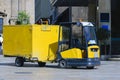Electrical yellow cart with trailer