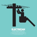Electrician Black Sign