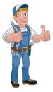 Electrician Cartoon Handyman Plumber Mechanic Royalty Free Stock Photo