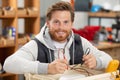 electrician examining current voltage with screwdriver tester Royalty Free Stock Photo