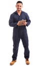 Electrician during a home inspection Royalty Free Stock Photo