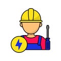 Electrician icon with colorful design