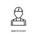 Electrician icon. Trendy modern flat linear vector Electrician i