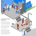Electrician Isometric Composition