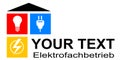 Abstract electrician service logo in vector quality.