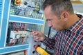 electrician near low-voltage cabinet