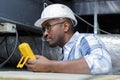 electrician near low-voltage cabinet