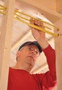 Electrician pulling wires