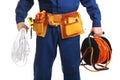 Electrician with special tools