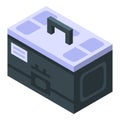 Electrician tool box icon, isometric style Royalty Free Stock Photo