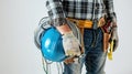 The electrician with tools.AI generated image Royalty Free Stock Photo