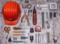 Electrician tools background Royalty Free Stock Photo