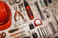 Electrician tools background Royalty Free Stock Photo