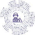 electrician vector icon. electrician editable stroke. electrician linear symbol for use on web and mobile apps, logo, print media