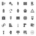 Electrician vector icons set Royalty Free Stock Photo