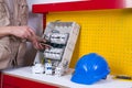 Electrician at work Royalty Free Stock Photo