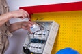 Electrician at work Royalty Free Stock Photo