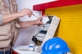 Electrician at work Royalty Free Stock Photo