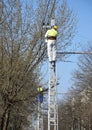 Electricians are working Royalty Free Stock Photo