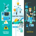 Electricity Banners Set Royalty Free Stock Photo