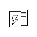 electricity, bill icon. Element of electricity for mobile concept and web apps illustration