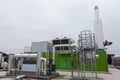 Electricity from biogas power station