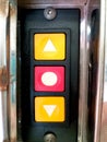 Electricity button control up and down. Royalty Free Stock Photo