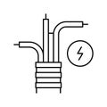 electricity cable line icon vector illustration