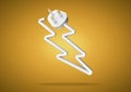 Electricity cable and plug makes electrical logo icon Royalty Free Stock Photo