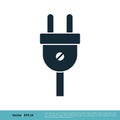 Electricity Cable Plugin Icon Vector Logo Template Illustration Design. Vector EPS 10