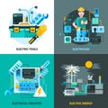 Electricity Concept Icons Set Royalty Free Stock Photo