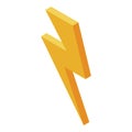 Electricity danger icon, isometric style