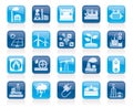 Electricity and Energy source icons Royalty Free Stock Photo