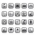 Electricity and Energy source icons Royalty Free Stock Photo