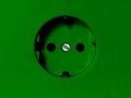 Electricity Concept: Green Type F Power Socket Royalty Free Stock Photo