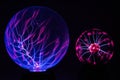 Electricity fire-ball. Abstract photo of electric waves. Static electricity - Stock Image Royalty Free Stock Photo