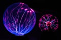 Electricity fire-ball. Abstract photo of electric waves. Static electricity - Stock Image Royalty Free Stock Photo