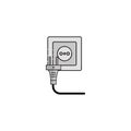 Electricity flat icon. Socket Royalty Free Stock Photo