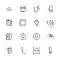 Electricity - Flat Vector Icons