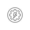 electricity, gear wheel icon. Element of electricity for mobile concept and web apps illustration