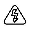 Electricity Hazard Icon Vector Symbol Design Illustration