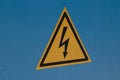 Electricity and high voltage hazard sign