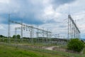 Electricity. High-voltage substation with switches and disconnectors.