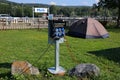 Electricity hookup at campground in Austria