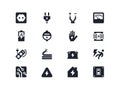 Electricity icons. Lyra series