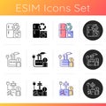 Electricity icons set Royalty Free Stock Photo