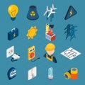 Electricity Isometric Icons